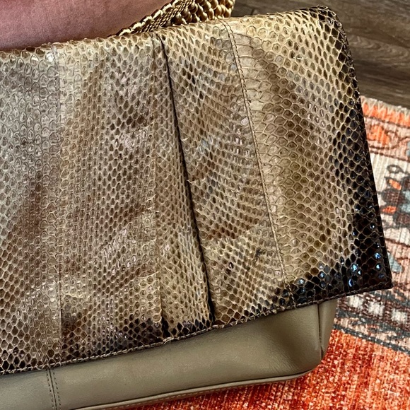 Snakeskin Clutch ⚡️🐍 Vintage Leather - Picture 1 of 4